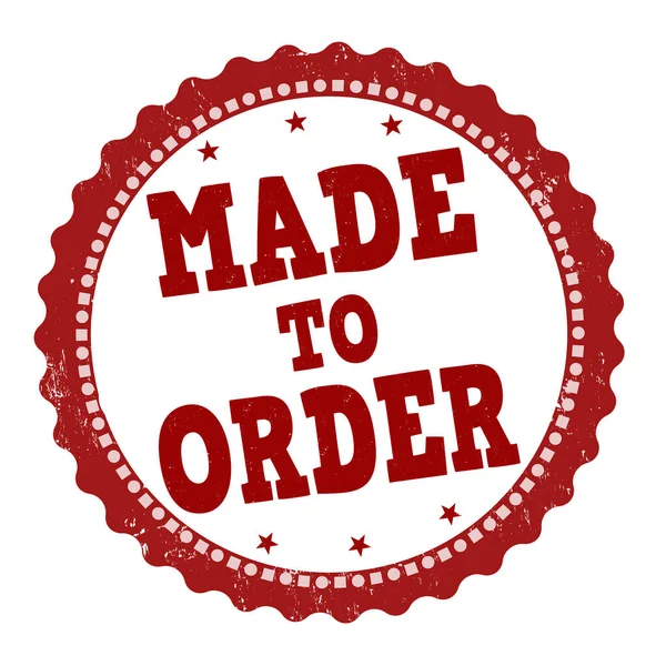 Made Order Grunge Rubber Stamp White Background Vector Illustration — Διανυσματικό Αρχείο