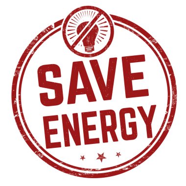 Enerji grunge kaydet beyaz arkaplan, vektör illüstrasyon