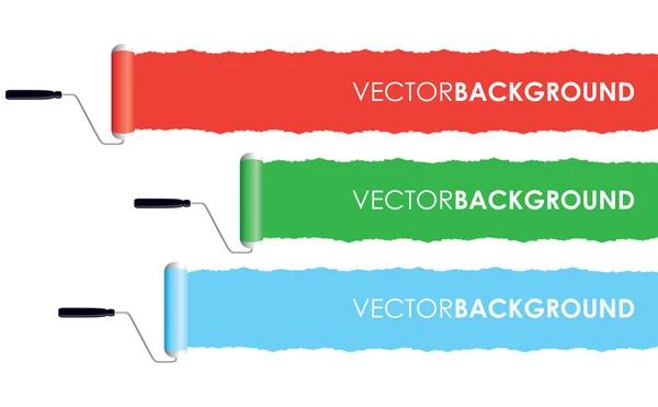 Paint roller banners — Stock vektor