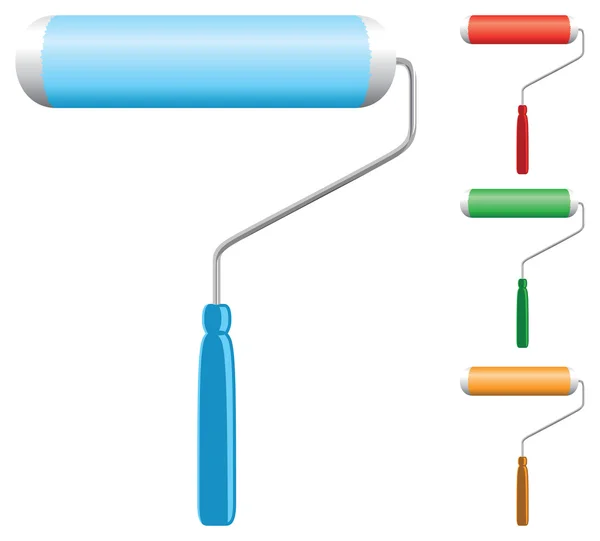 Zestaw rolek farby — Wektor stockowy
