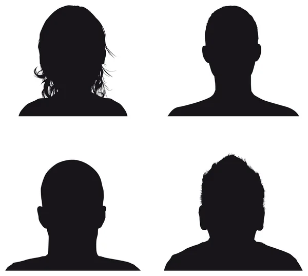 Silhouettes de profil — Image vectorielle