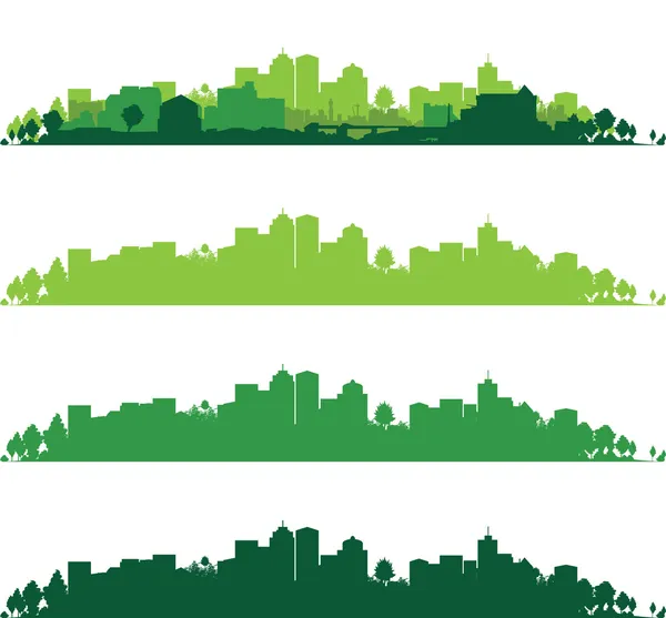 Set of cityscapes — Stock Vector