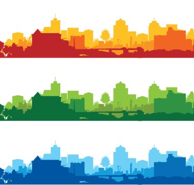 Set of cityscapes clipart