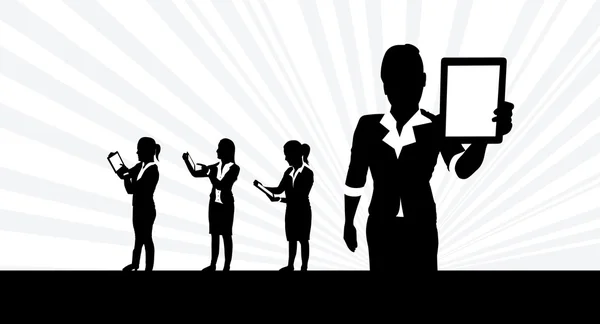 Femmes d'affaires tablette — Image vectorielle