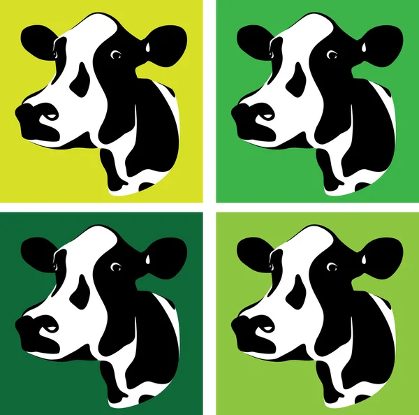 Cow heads — Stock Vector