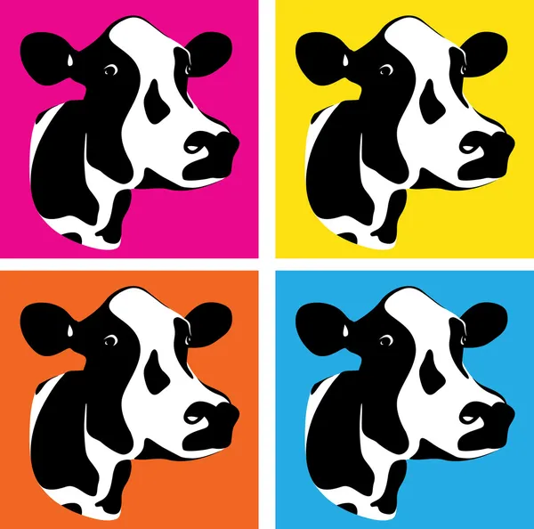 Cabezas de vaca — Vector de stock