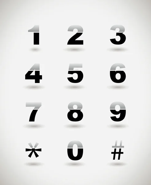 Numéros de téléphone — Image vectorielle