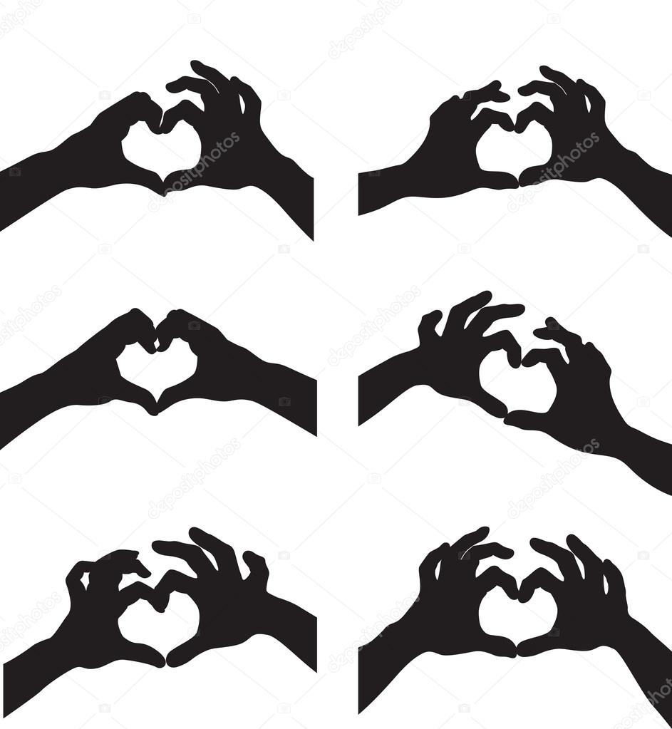 Love heart hands