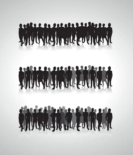 Silhouette Business People — Image vectorielle