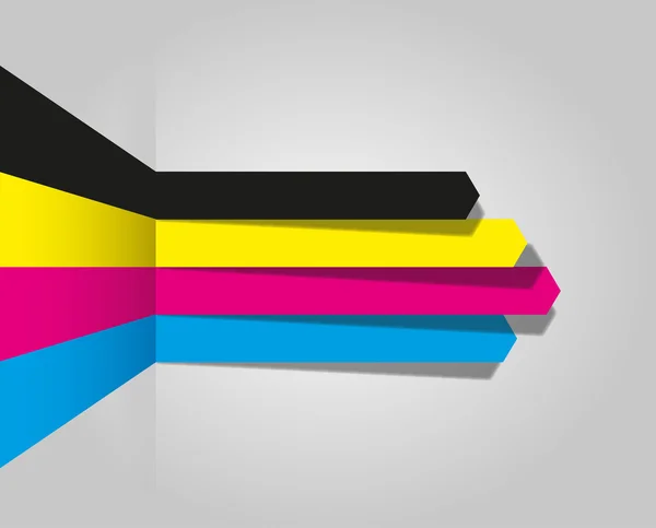 Líneas de flecha Cmyk — Vector de stock