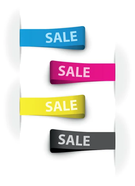 Sale ribbon tags — Stock Vector