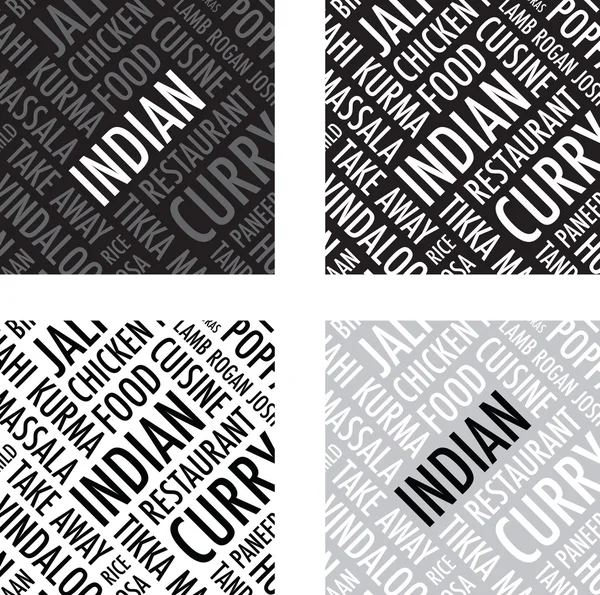 インドの正方形の背景のセット — ストックベクタ
