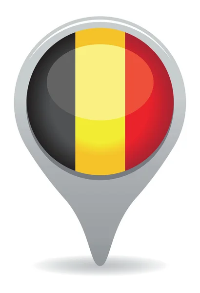 Puntero bandera de Bélgica — Vector de stock