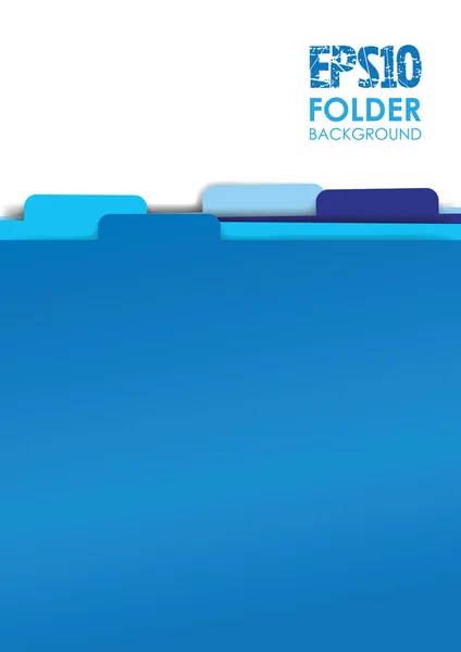 Blått papper mappfiler — Stock vektor