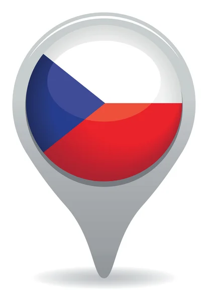 Puntatore bandiera ceca — Vettoriale Stock
