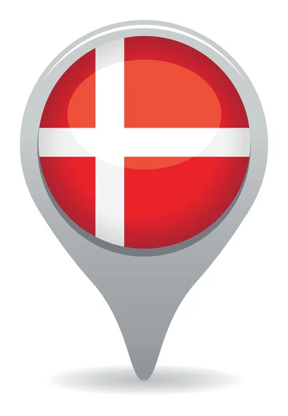 Denmark flag pointer — Stock Vector