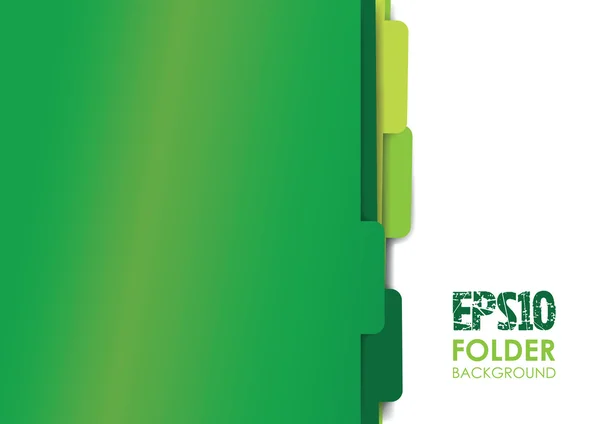 Green paper folder files — Stock Vector