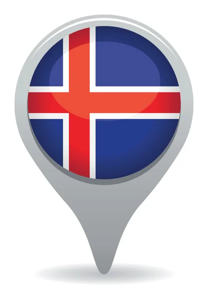 Wskaźnik flaga Islandii — Wektor stockowy