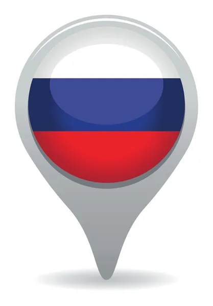 Russie drapeau pointeur — Image vectorielle