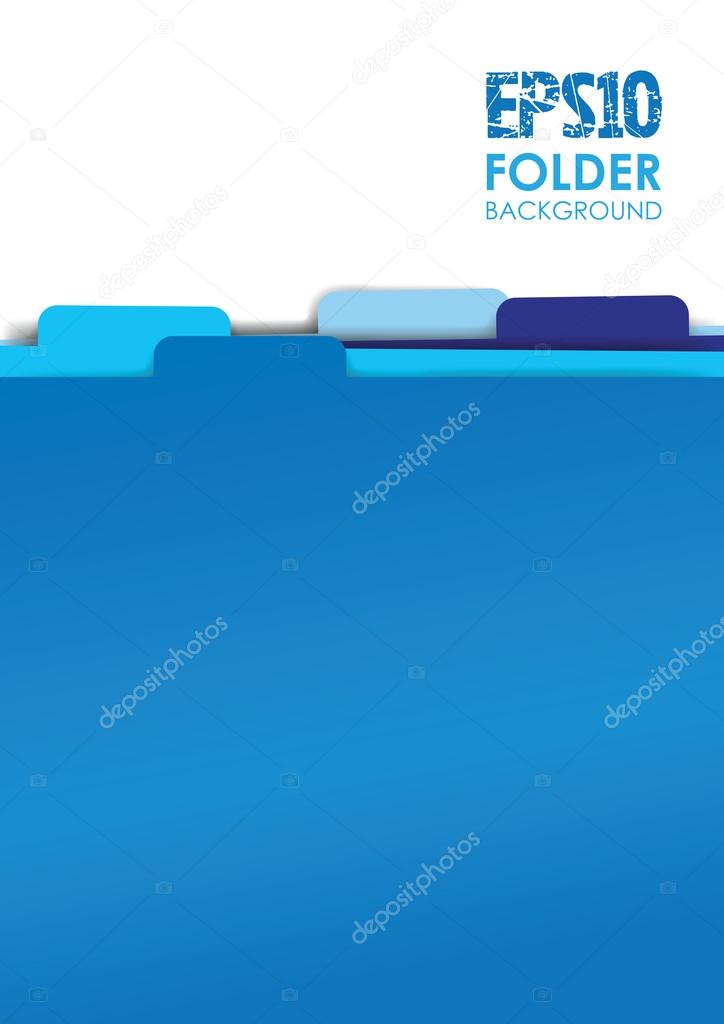Blue paper folder files