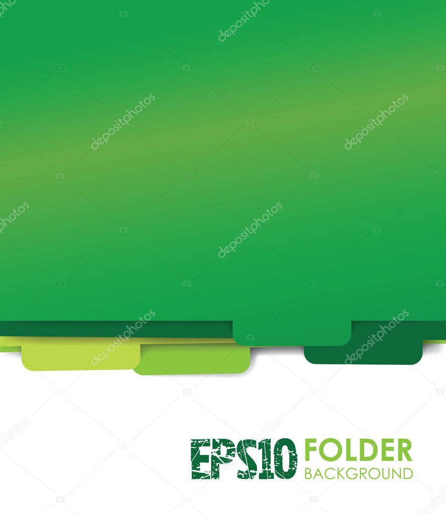 Green paper folder files