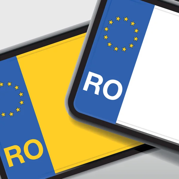 Numer rejestracyjny Rumunii — Wektor stockowy