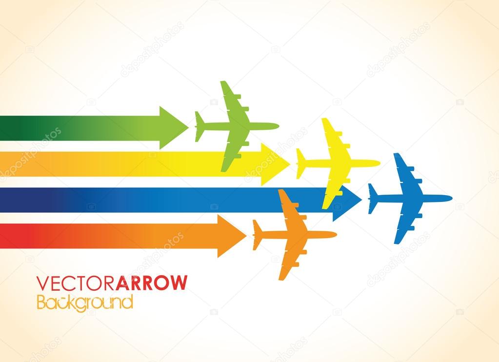 Four colourful airplanes