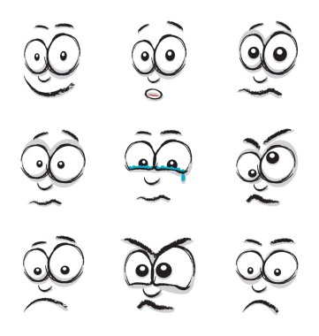 Cartoon face group