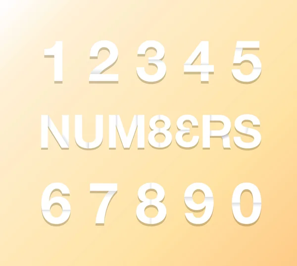 Paper number text — Stock Vector