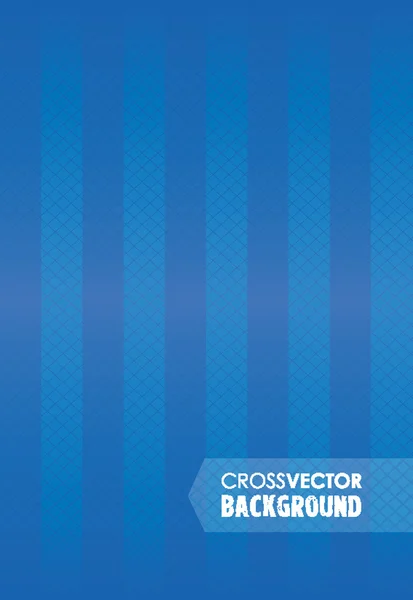Cross line blue background — Stock Vector