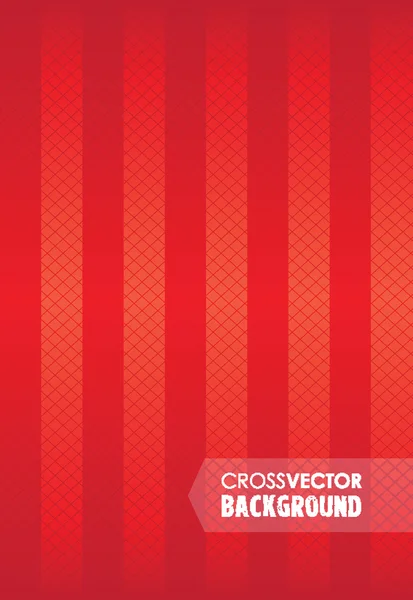 Cross line red background — Stock Vector