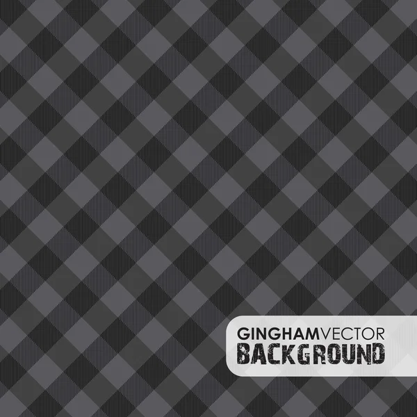 Fond gingham noir — Image vectorielle