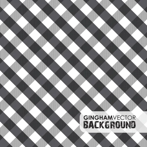 Fondo de gingham negro — Archivo Imágenes Vectoriales