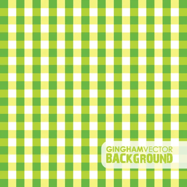Lime green gingham background — Stock Vector