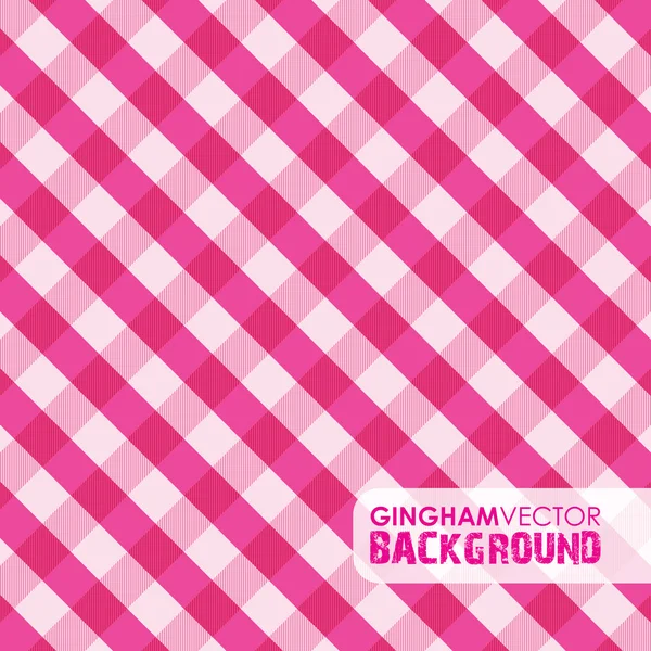 Pink gingham background — Stock Vector