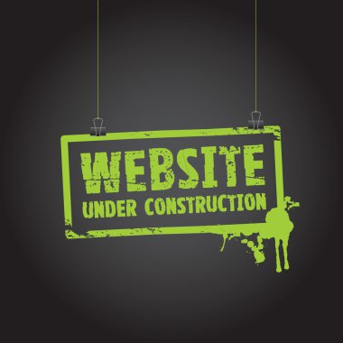 İnşaat işareti altında web sitesi