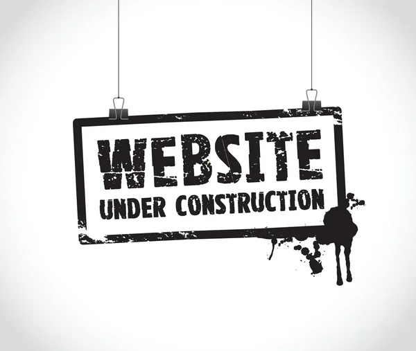 Strona internetowa w budowie znaku — Wektor stockowy