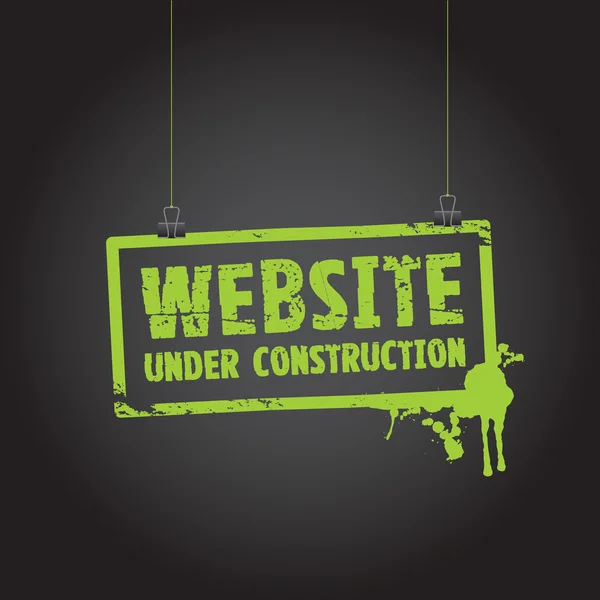 Strona internetowa w budowie znaku — Wektor stockowy