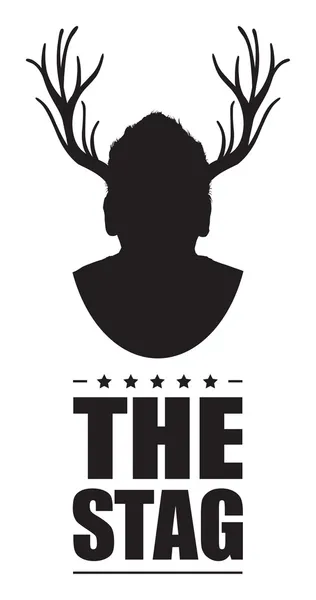 The stag — Stock Vector