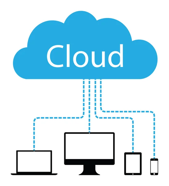 Technologie Cloud-Hintergrund — Stockvektor