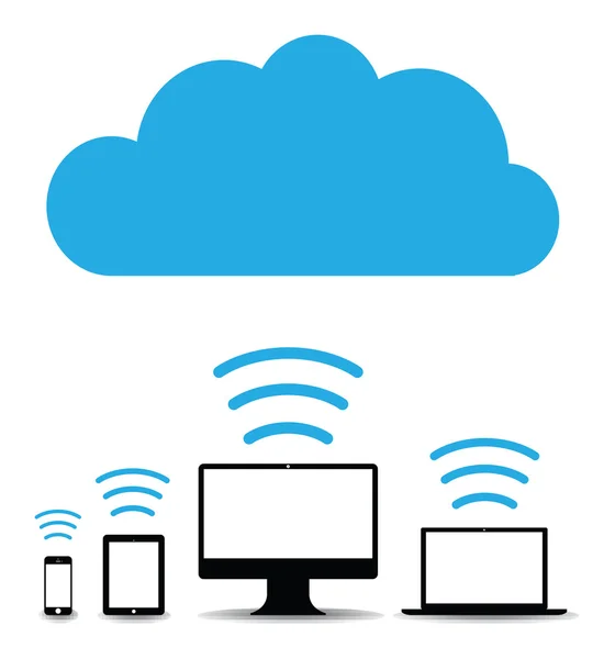 Tecnología nube de fondo — Archivo Imágenes Vectoriales