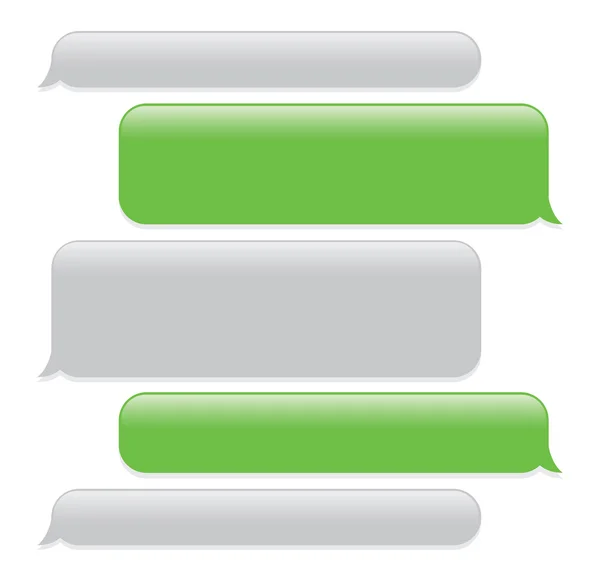 A green mobile phone text messaging screen — Stock Vector