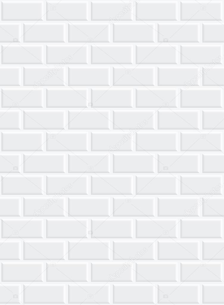 Seamless a white brick wall with shading in the corners