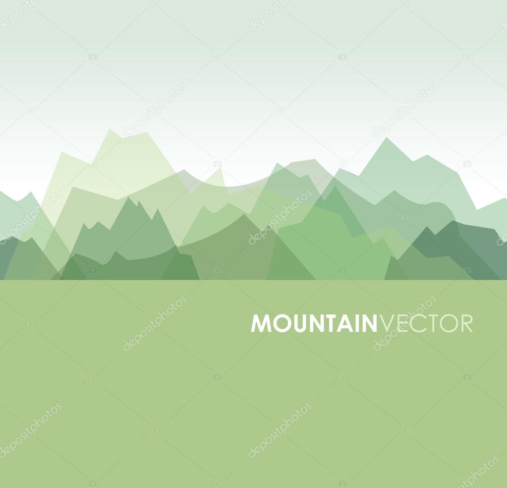 A green overlapping green mountain background image
