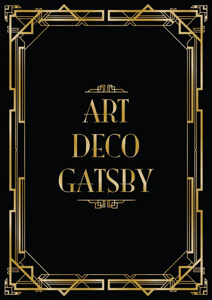 Gatsby art deco achtergrond — Stockvector