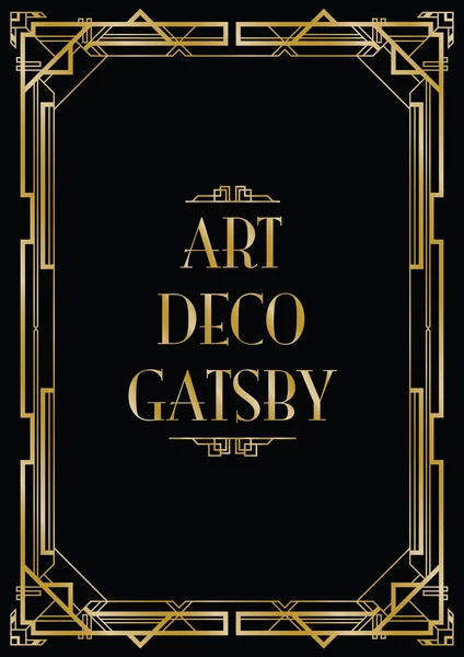 Gatsby art deco fundo — Vetor de Stock