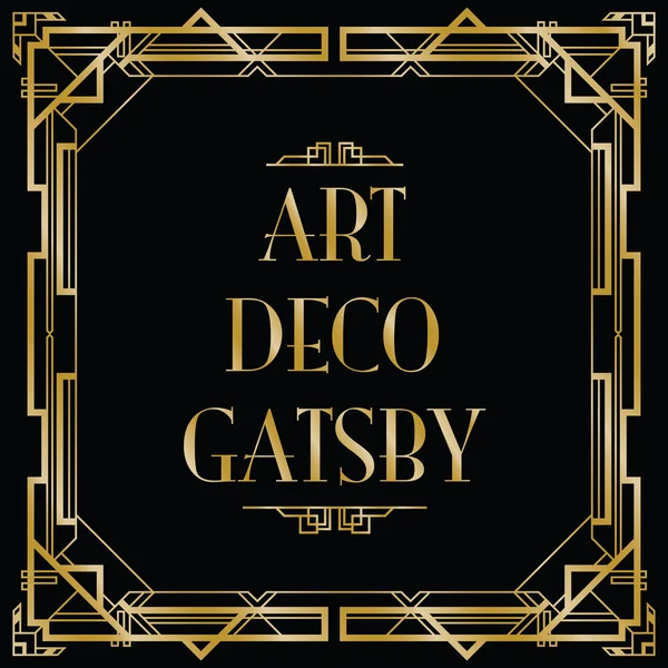 Gatsby sfondo art deco — Vettoriale Stock