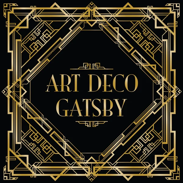 Gatsby art deco fondo — Vector de stock