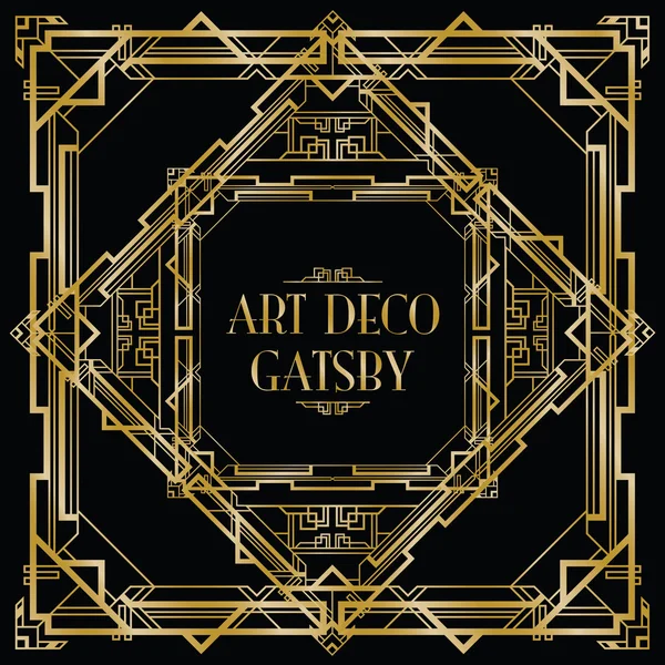 Gatsby art deco fondo — Archivo Imágenes Vectoriales