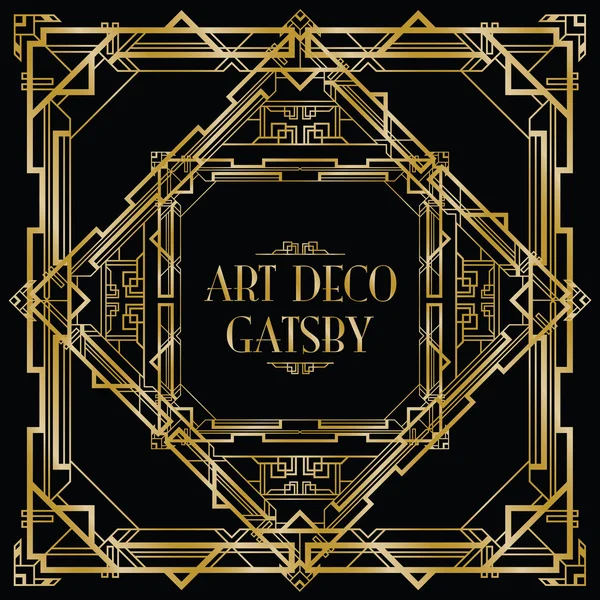 Gatsby art deco fondo — Vector de stock